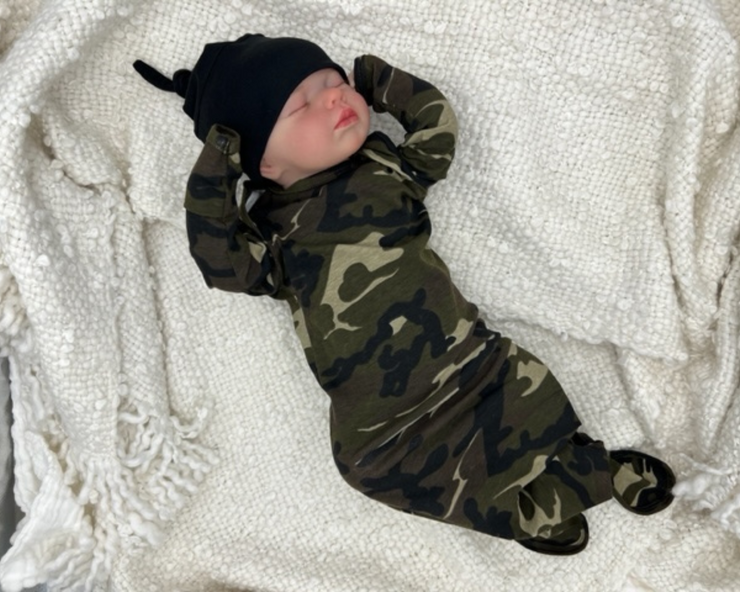 Baby Boy Gown in Camo