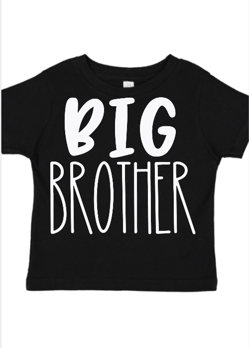 Big Brother Sibling Shirt- Black