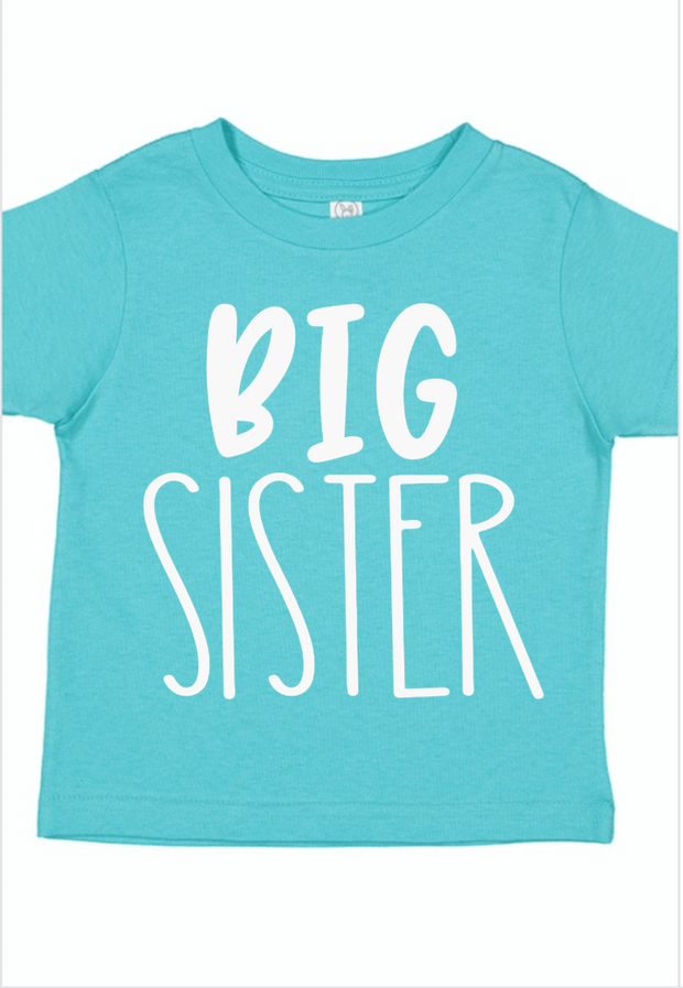 Big Sister Aqua Sibling Shirt