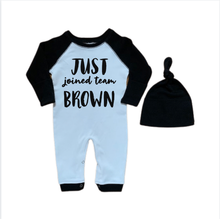 Baby Boy Romper Outfit-Just Joined Team
